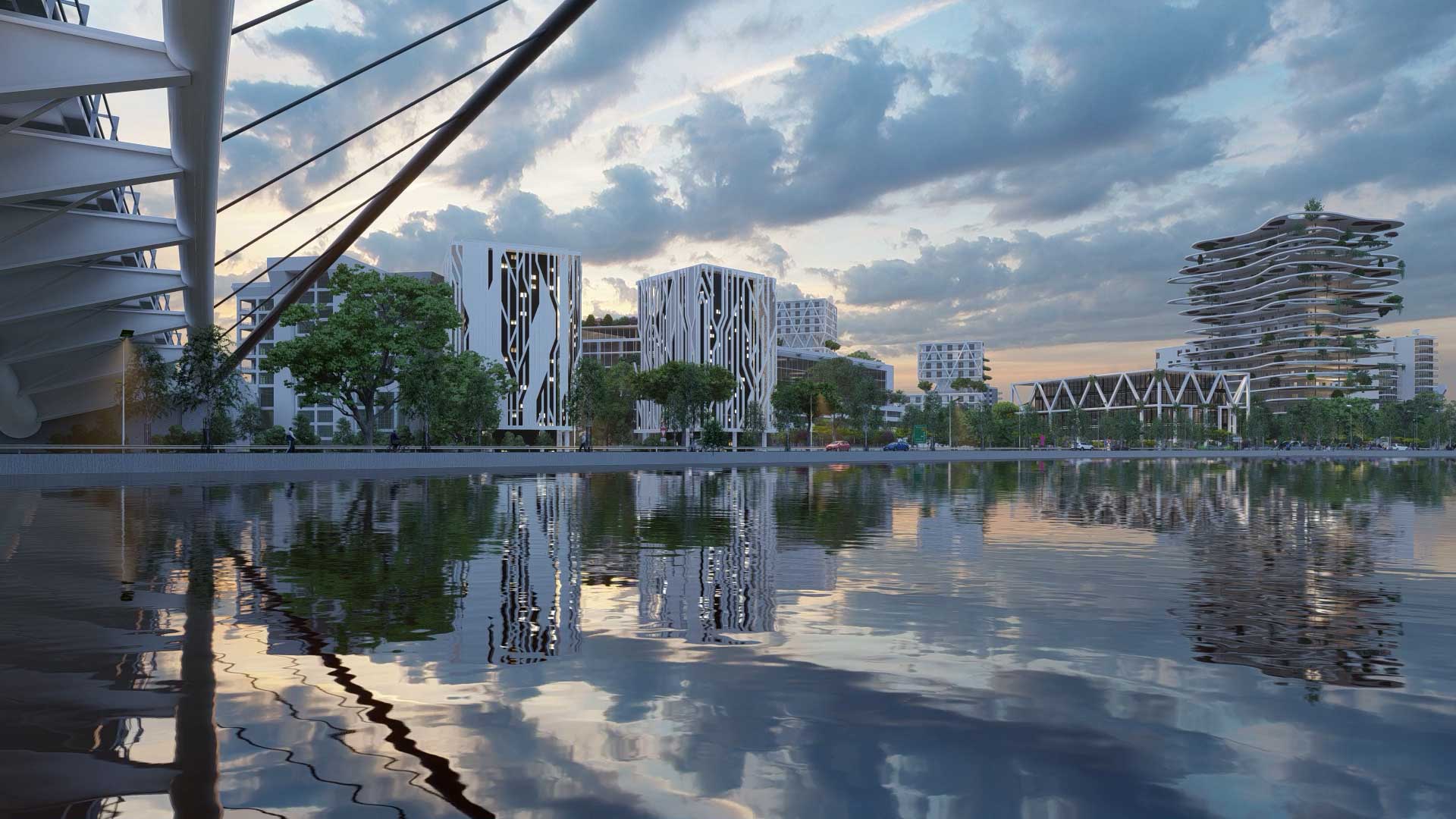 Architectes-Collectivites-images-3d-rendus-perspective-projet-urbain-vue-ensemble-pont
