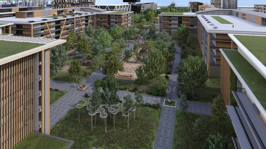 Architectes-Paysagistes-Collectivites-Perspectives-3D-Eco-Quartier-Studio-L4M-Vue-generale