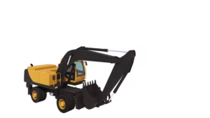 Camion-chantier-pelle-compact-pneus-bras-plie-3d-studio-l4m-lumion-fbx