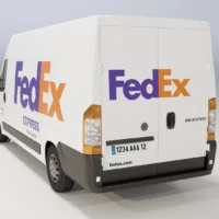 fourgon-van-camion-livraison-FedEx-vehicule-3d-vue-arriere-studio-l4m-lumion-fbx