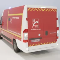 fourgon-van-camion-pompiers-urgence-vehicule-3d-vue-arrière-studio-l4m-lumion-fbx