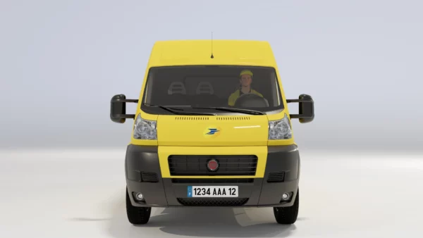 fourgon-van-camionette-livraison-livreur-poste-face-3d-vehicule-studio-l4m-lumion-fbx