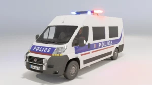 fourgon-van-camionette-police-policier-nationale-troisquart-3d-vehicule-studio-l4m-lumion-fbx