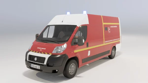 fourgon-van-camionette-pompiers-ambulance-urgence-troisquart-3d-vehicule-studio-l4m-lumion-fbx